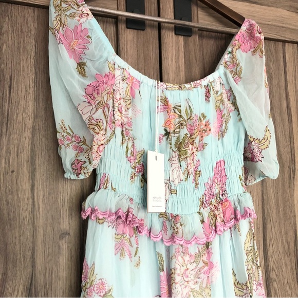 Hemant & Nandita Asia Plunged Midi Dress - Picture 9 of 13